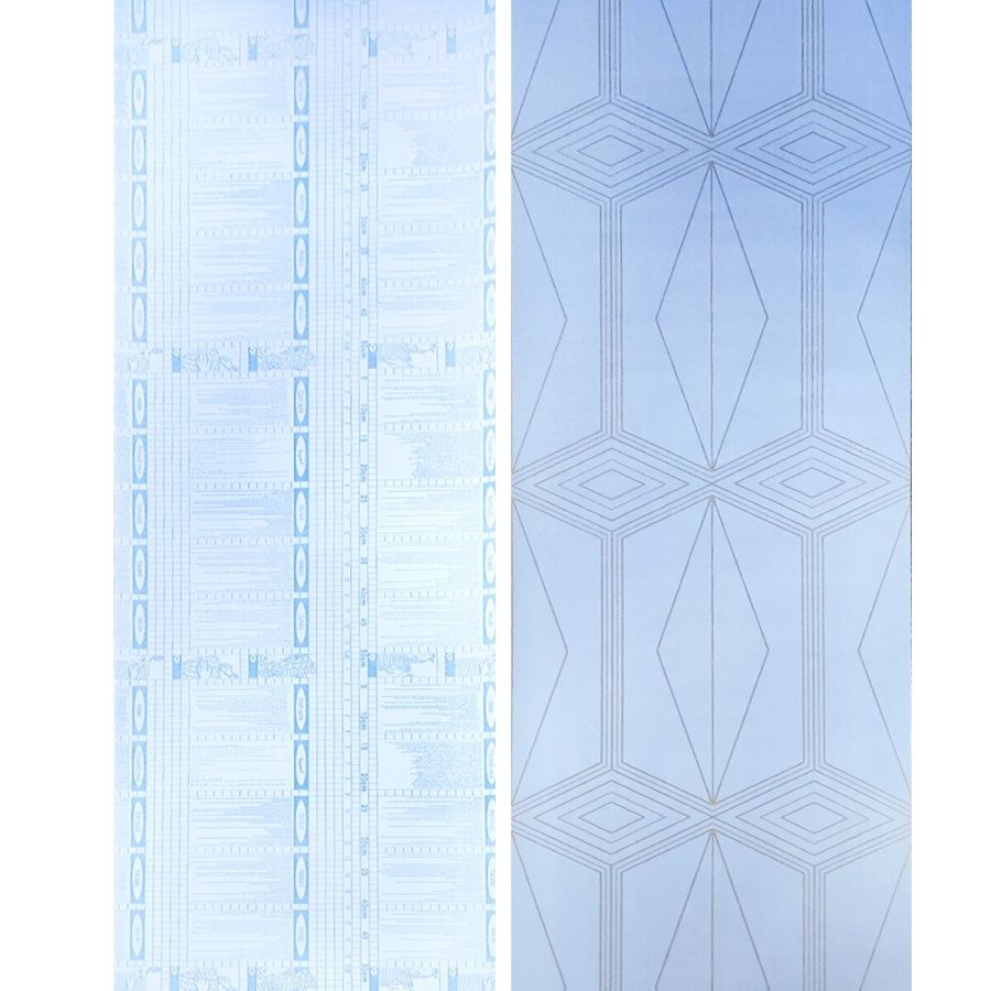 Самоклеющаяся пленка Sticker Wall SW-00001218 Голубая с золотом 0,45х10м