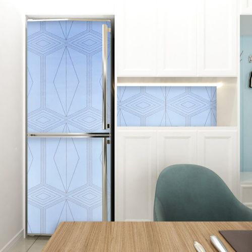 Самоклеющаяся пленка Sticker Wall SW-00001218 Голубая с золотом 0,45х10м