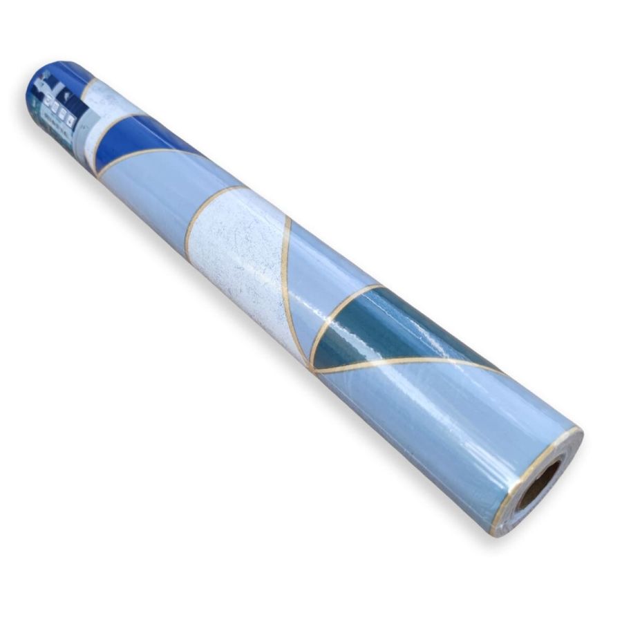 Самоклеющаяся пленка Sticker Wall SW-00001224 Синие треугольники 0,45х10м