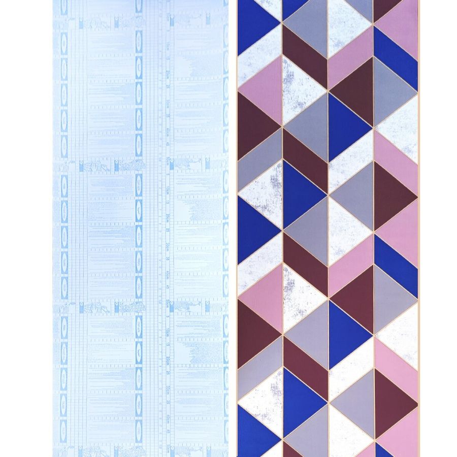 Самоклеющаяся пленка Sticker Wall SW-00001225 Розовые треугольники 0,45х10м