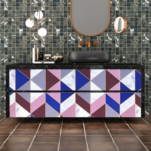 Самоклеющаяся пленка Sticker Wall SW-00001225 Розовые треугольники 0,45х10м