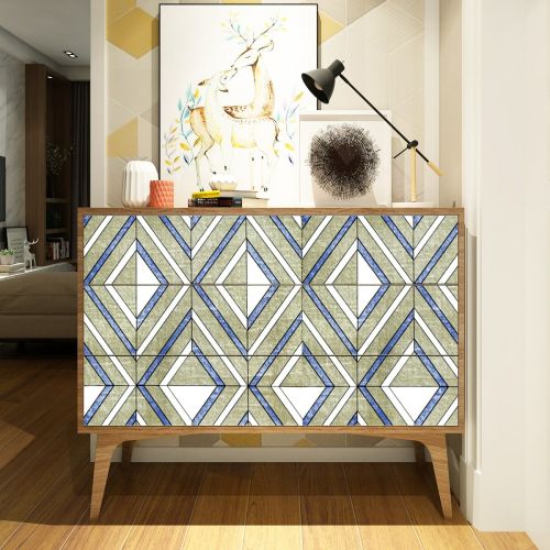 Самоклеющаяся пленка Sticker Wall SW-00001256 Васильковые ромбы 0,45х10м