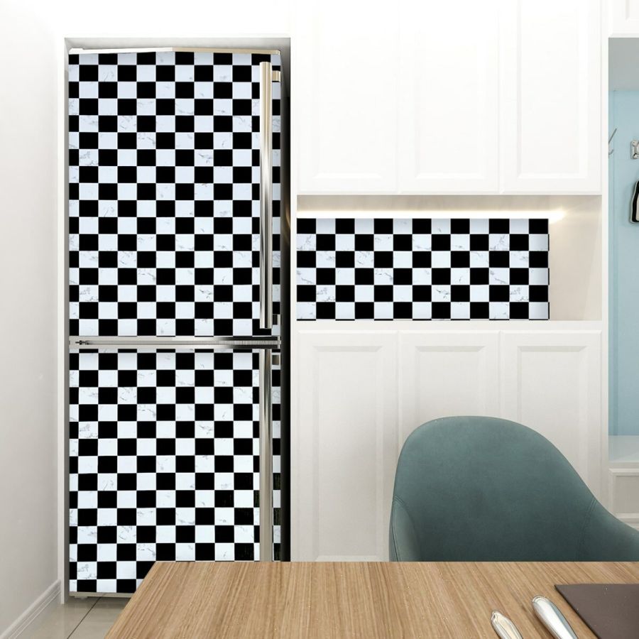 Самоклеющаяся пленка Sticker Wall SW-00001446 Шахматы мрамор 0,45х10м