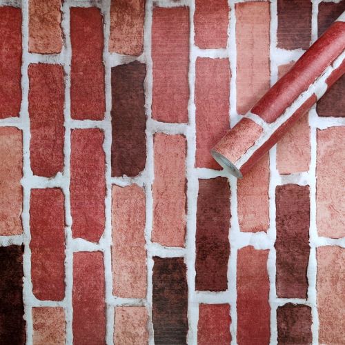 Самоклеющаяся пленка Sticker Wall SW-00001271 Бордовый кирпич 0,45х10м