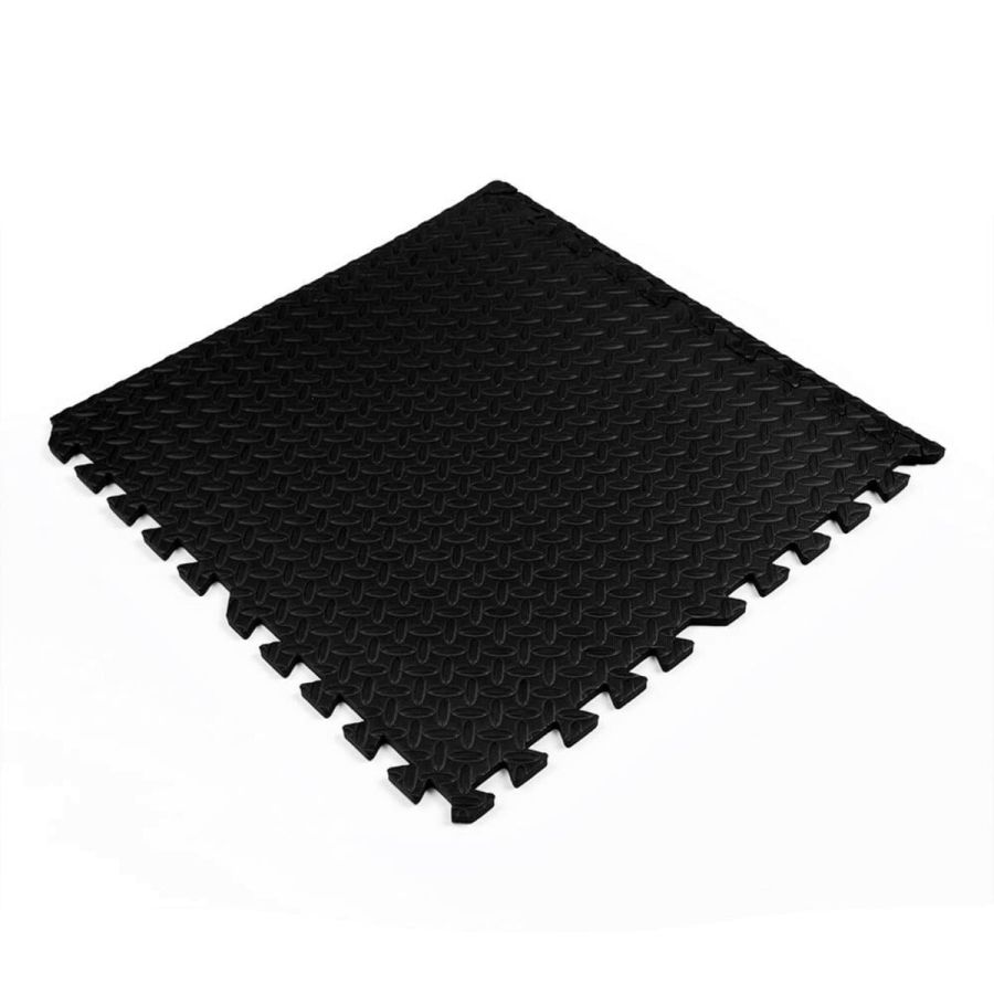 Пол пазл - модульное напольное покрытие Sticker Wall SW-00001169 Черное 600x600x10мм