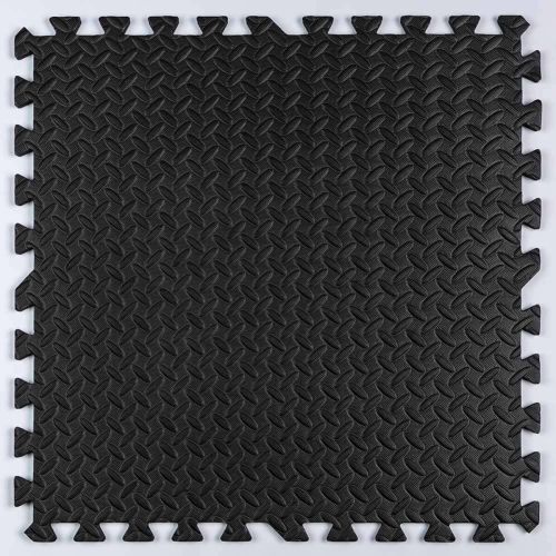 Пол пазл - модульное напольное покрытие Sticker Wall SW-00001169 Черное 600x600x10мм