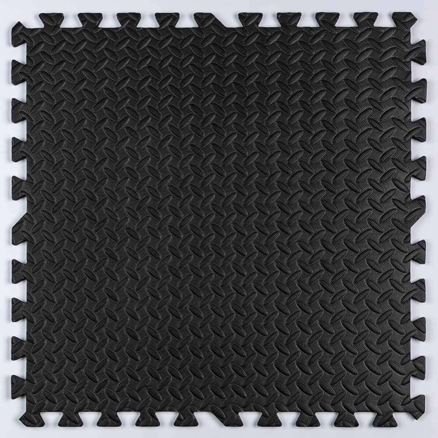 Пол пазл - модульное напольное покрытие Sticker Wall SW-00001169 Черное 600x600x10мм