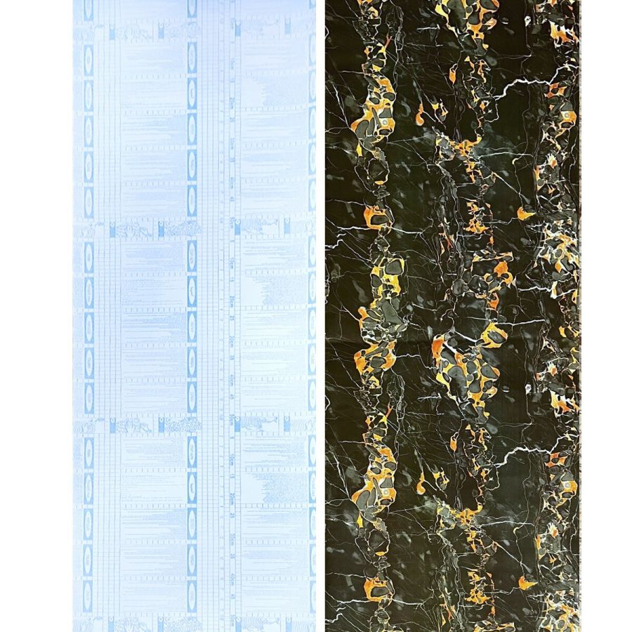 Самоклеющаяся пленка Sticker Wall SW-00001282 Черный мрамор с желтым 0,45х10мх0,07мм