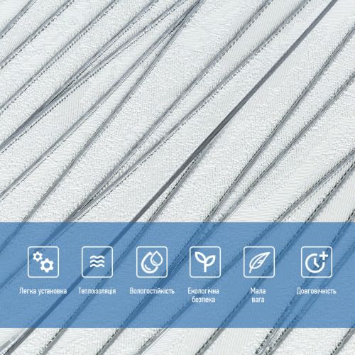 Самоклеящаяся 3D панель Sticker Wall SW-00001185 Серебряные ленты 700х700х5мм