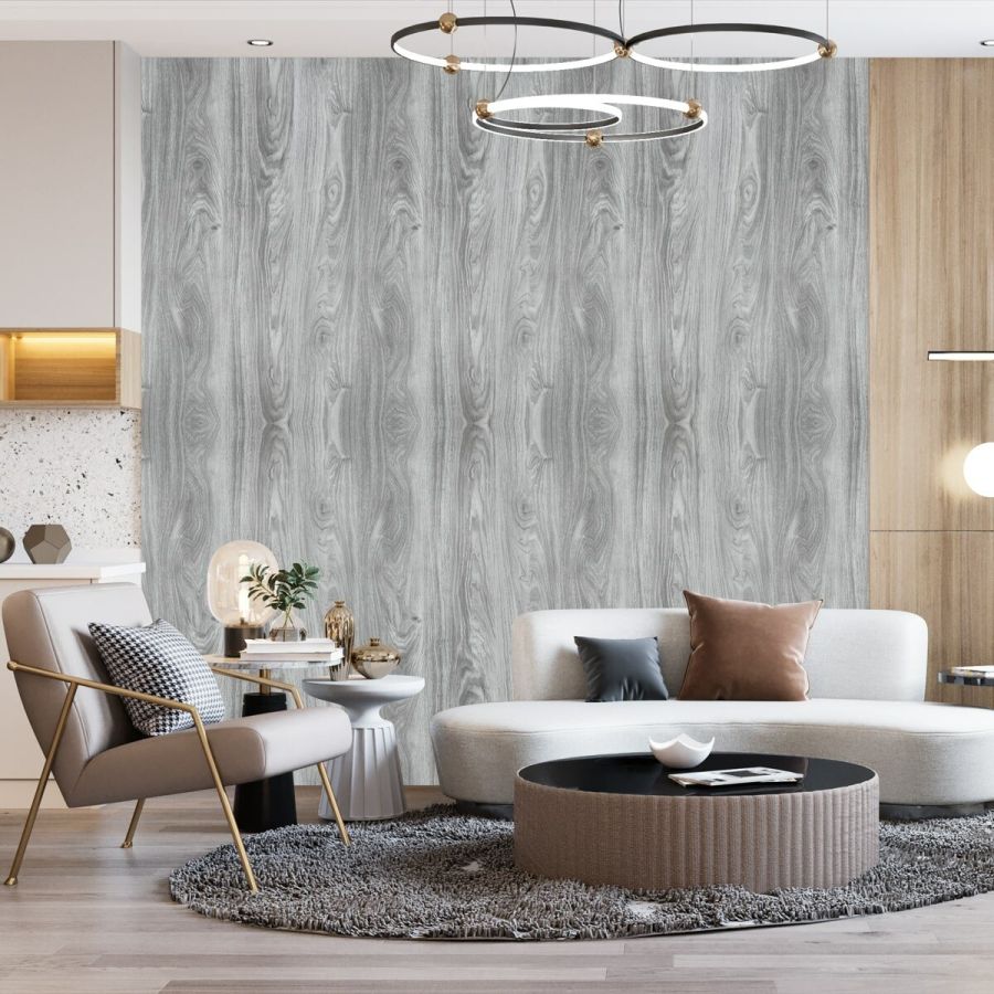 Самоклеящаяся виниловая плитка Sticker Wall SW-00001175 Пепельная в рулоне 3000х600х2мм
