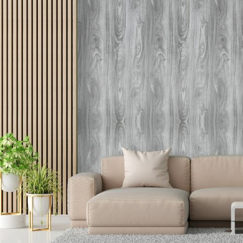 Самоклеящаяся виниловая плитка Sticker Wall SW-00001175 Пепельная в рулоне 3000х600х2мм