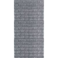 Самоклеющаяся 3D панель Sticker Wall SW-00001445 Под серебряный кирпич в рулоне 3080х700х3мм 