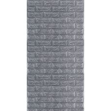 Самоклеющаяся 3D панель Sticker Wall SW-00001445 Под серебряный кирпич в рулоне 3080х700х3мм 