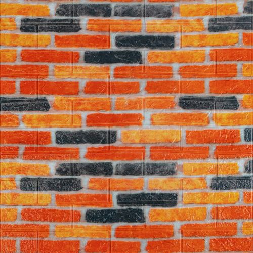 Самоклеящаяся 3D панель Sticker Wall SW-00001440 Под бежево-коричневый кирпич 700х770х3мм