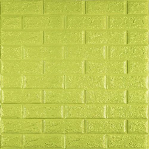Самоклеящаяся 3D панель Sticker Wall SW-00001331 Флуоресцентный зеленый 700х770х5мм