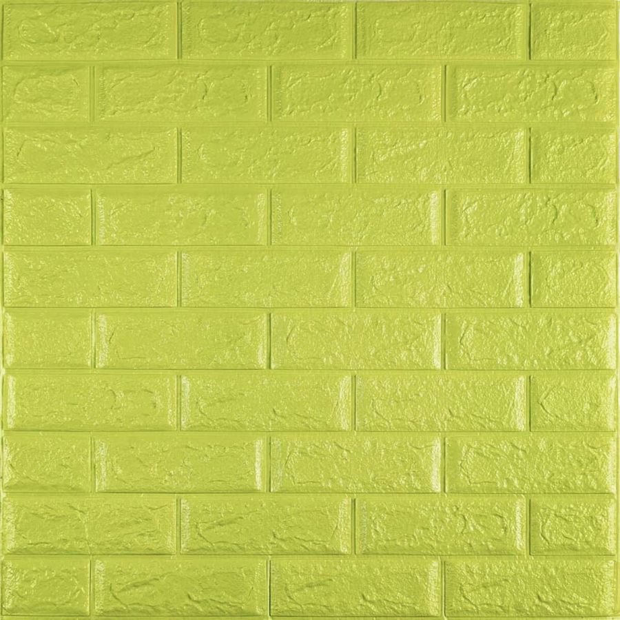 Самоклеящаяся 3D панель Sticker Wall SW-00001331 Флуоресцентный зеленый 700х770х5мм