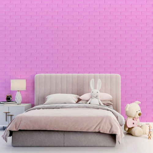 Самоклеящаяся 3D панель Sticker Wall SW-00001334 Пурпурная 700х770х5мм