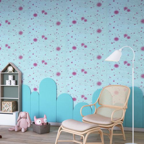 Самоклеящаяся 3D панель Sticker Wall SW-00001362 Голубые одуванчики 700х770х4мм
