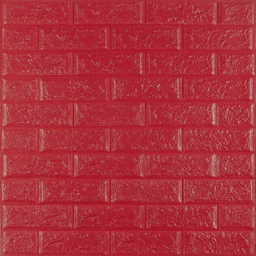 Самоклеящаяся 3D панель Sticker Wall SW-00001364 Красная 700х770х3мм