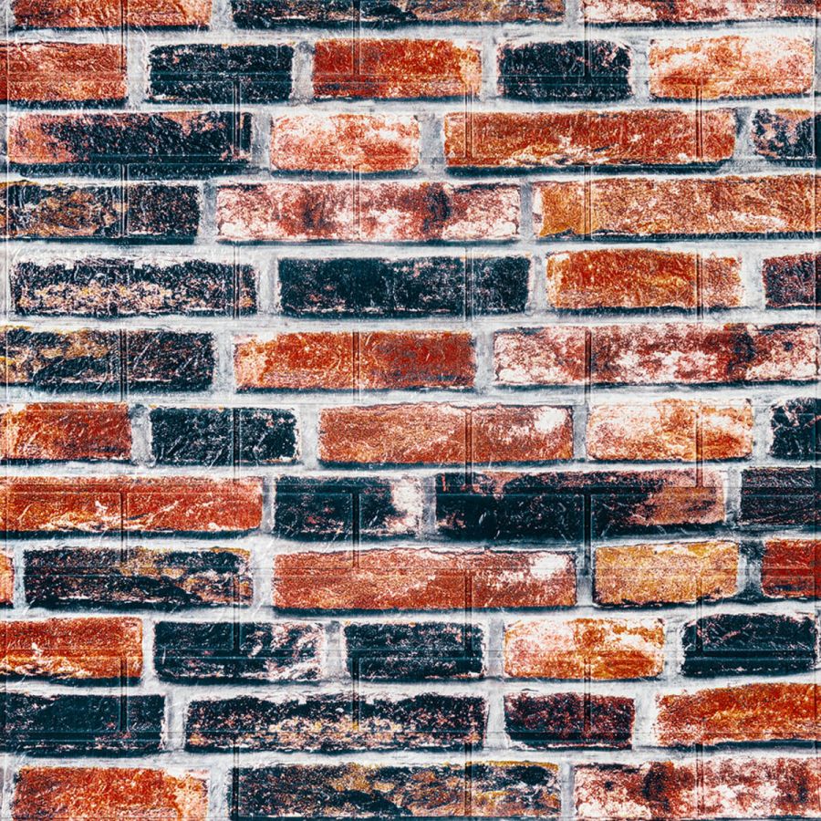 Самоклеящаяся 3D панель Sticker Wall  SW-00001165 Под серо-синий Екатеринославский кирпич 700х770х3мм