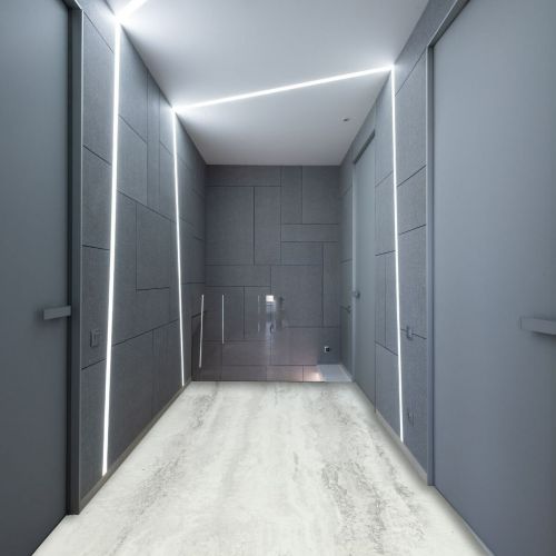 Самоклеящаяся виниловая плитка Sticker Wall SW-00001283 В рулоне перламутровый мрамор глянец 3000х600х2мм