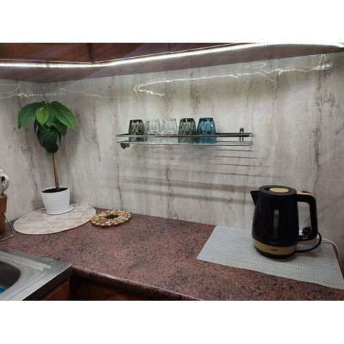 Самоклеящаяся виниловая плитка Sticker Wall SW-00001283 В рулоне перламутровый мрамор глянец 3000х600х2мм