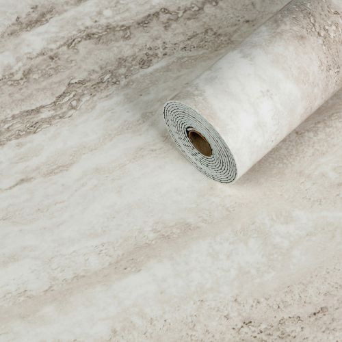 Самоклеящаяся виниловая плитка Sticker Wall SW-00001283 В рулоне перламутровый мрамор глянец 3000х600х2мм