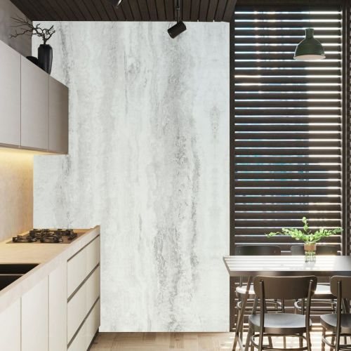 Самоклеящаяся виниловая плитка Sticker Wall SW-00001283 В рулоне перламутровый мрамор глянец 3000х600х2мм