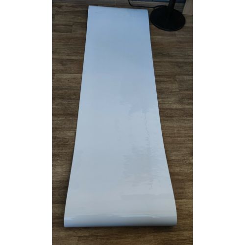 Самоклеящаяся виниловая плитка Sticker Wall SW-00001284 В рулоне белая глянец 3000х600х2мм