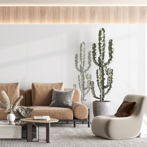 Самоклеящаяся виниловая плитка Sticker Wall SW-00001284 В рулоне белая глянец 3000х600х2мм