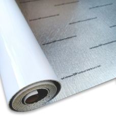 Самоклеящаяся виниловая плитка Sticker Wall SW-00001284 В рулоне белая глянец 3000х600х2мм 