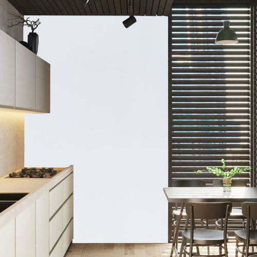 Самоклеящаяся виниловая плитка Sticker Wall SW-00001284 В рулоне белая глянец 3000х600х2мм