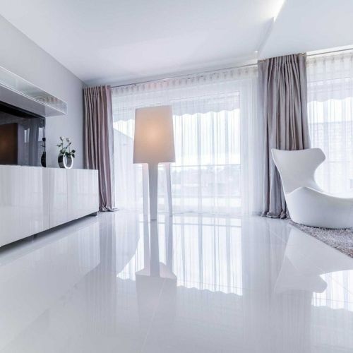 Самоклеящаяся виниловая плитка Sticker Wall SW-00001284 В рулоне белая глянец 3000х600х2мм