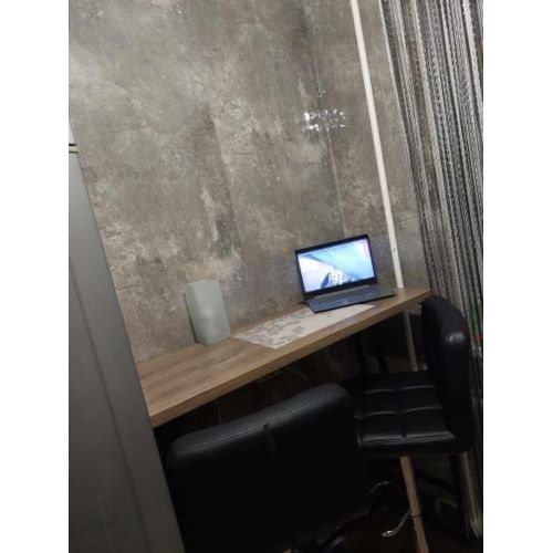 Самоклеящаяся виниловая плитка Sticker Wall SW-00001286 В рулоне серый мрамор глянец 3000х600х2мм