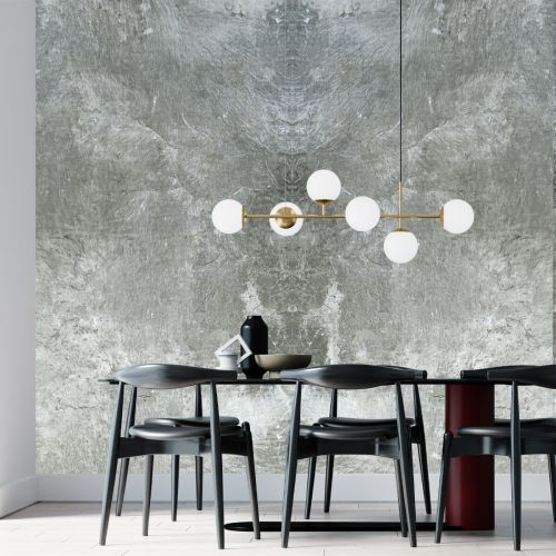 Самоклеящаяся виниловая плитка Sticker Wall SW-00001286 В рулоне серый мрамор глянец 3000х600х2мм