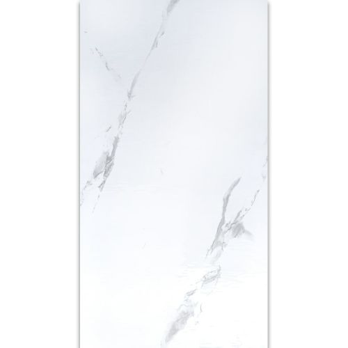 Самоклеящаяся виниловая плитка Sticker Wall SW-00001287 В рулоне белый воздушный мрамор глянец 3000х600х2мм