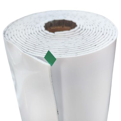 Самоклеящаяся виниловая плитка Sticker Wall SW-00001287 В рулоне белый воздушный мрамор глянец 3000х600х2мм