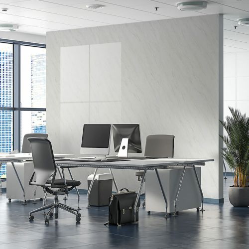 Декоративная ПВХ плита Sticker Wall SW-00001399 Белый мрамор 1,22х2,44мх3мм