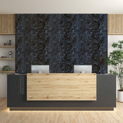 Декоративная ПВХ плита Sticker Wall SW-00001404 Черный мрамор 1,22х2,44мх3мм