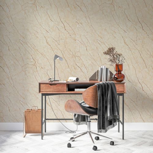 Декоративная ПВХ плита Sticker Wall SW-00001408 Светло-бежевый мрамор 1,22х2,44мх3мм