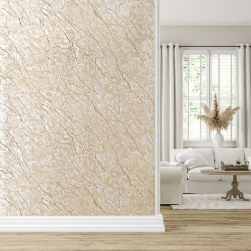 Декоративная ПВХ плита Sticker Wall SW-00001408 Светло-бежевый мрамор 1,22х2,44мх3мм