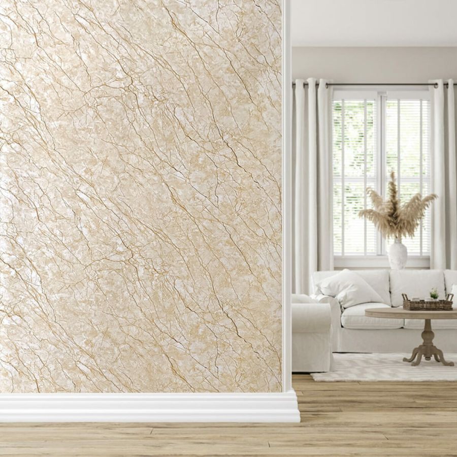 Декоративная ПВХ плита Sticker Wall SW-00001408 Светло-бежевый мрамор 1,22х2,44мх3мм
