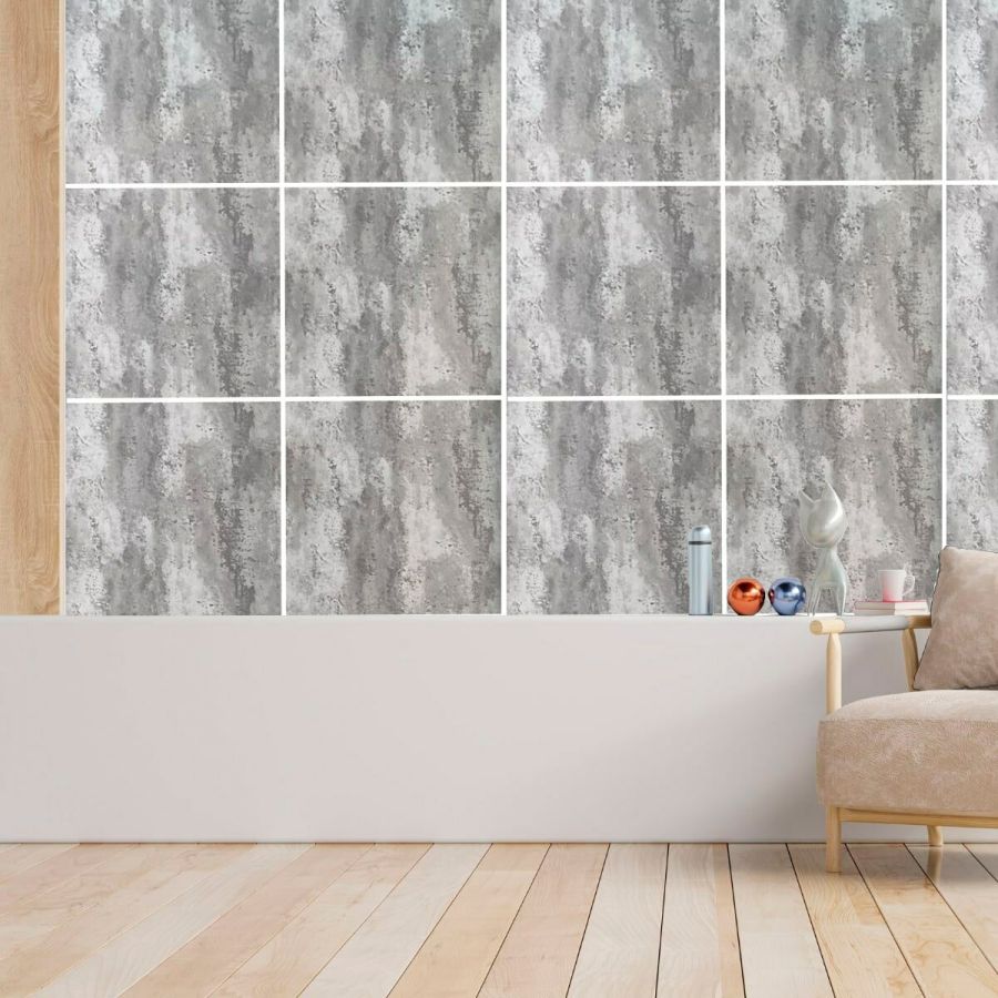 Декоративная ПВХ плита Sticker Wall SW-00001411 Платиновый мрамор 1,22х2,44мх3мм