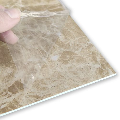 Декоративная ПВХ плита Sticker Wall SW-00001619 Кремовый мрамор 600х600х3мм