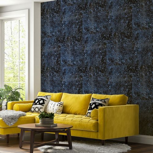 Декоративная ПВХ плита Sticker Wall SW-00001625 Черный мрамор 600х600х3мм