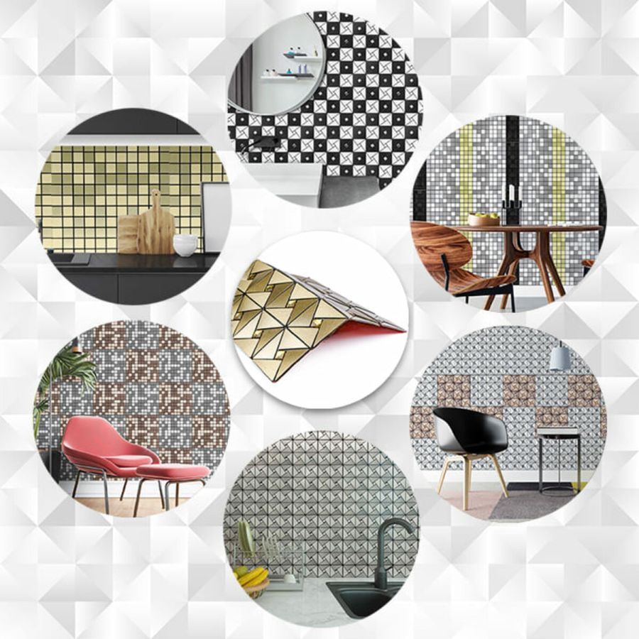 Самоклеющаяся панель под алюминий Sticker Wall SW-00001172 30*30см*3мм Зеленый