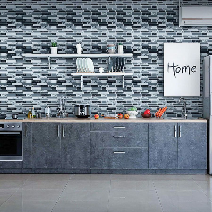 Самоклеющаяся полиуретановая панель под мрамор кирпич Sticker Wall SW-00001174 305*305*1мм