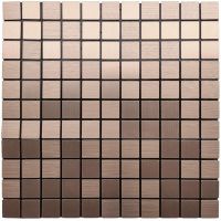 Самоклеющаяся панель под алюминий Sticker Wall SW-00001157 30х30смх3мм Золотисто-розовый