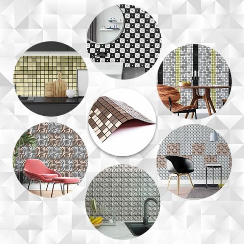 Самоклеющаяся панель под алюминий Sticker Wall SW-00001157 30*30см*3мм Золотисто-розовый