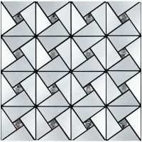 Самоклеющая панель под алюминий Sticker Wall SW-00001325 30х30смх3мм Серебряный